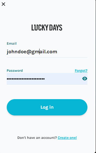 luckydreams-login-form